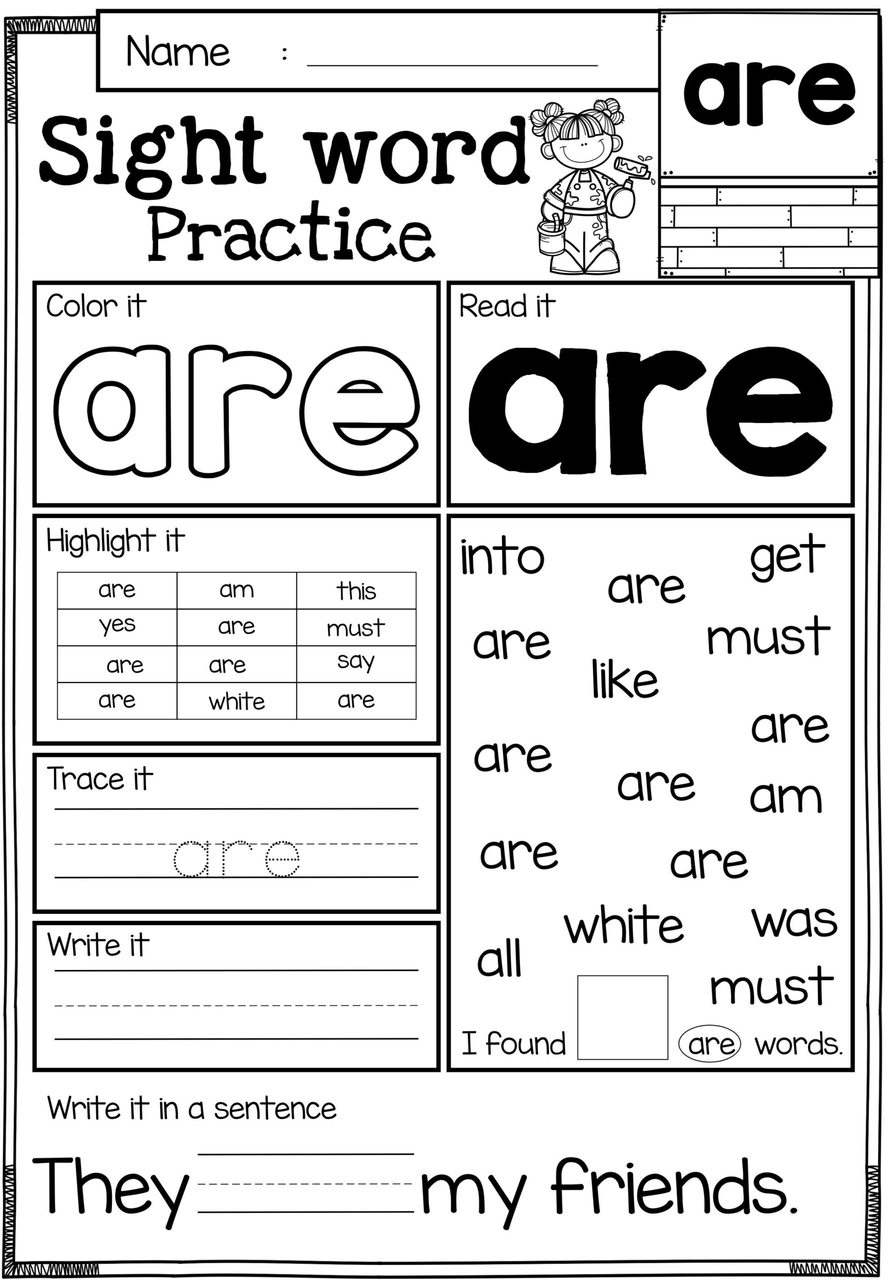100 Sight Words For Kindergarten 100 Sight Words For Kindergarten