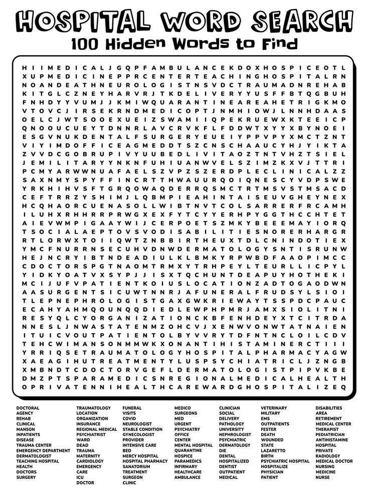 100 Word Printable Word Search Dev onallcylinders