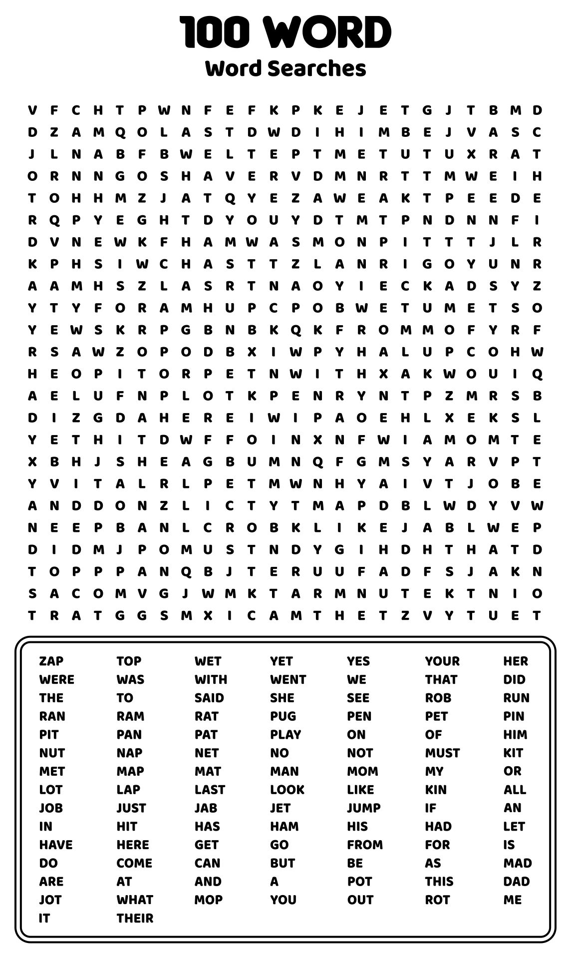 100 Word Word Searches 20 Free PDF Printables Printablee 100 Word Word Searches 20 Free PDF Printables Printablee