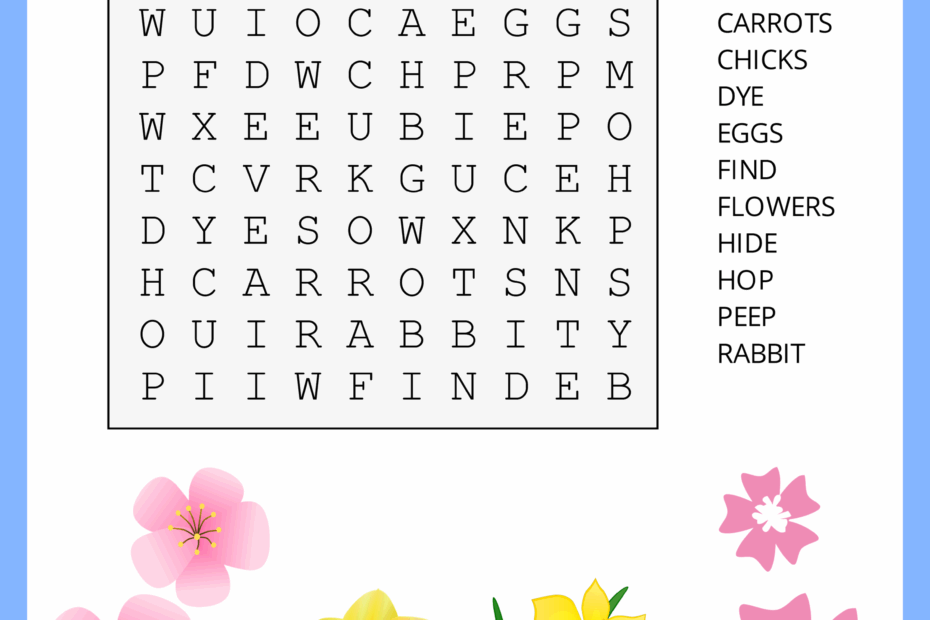 16 Printable Easter Word Search Puzzles Kitty Baby Love 47 OFF