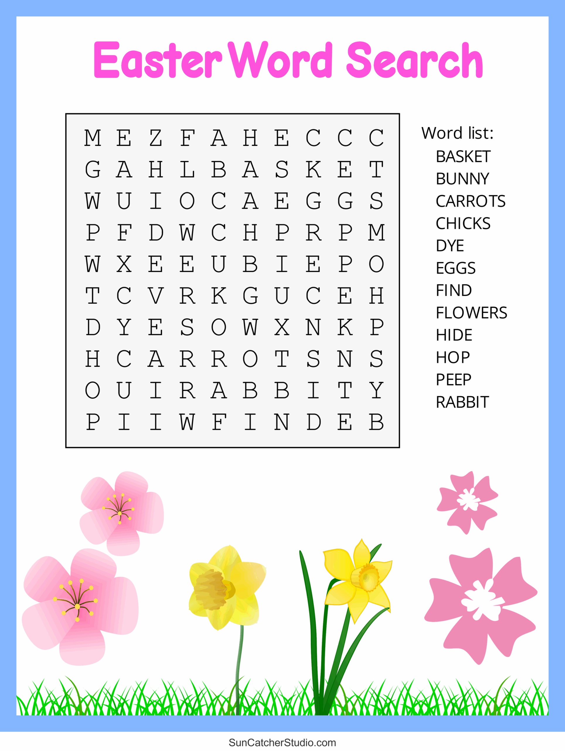 16 Printable Easter Word Search Puzzles Kitty Baby Love 47 OFF