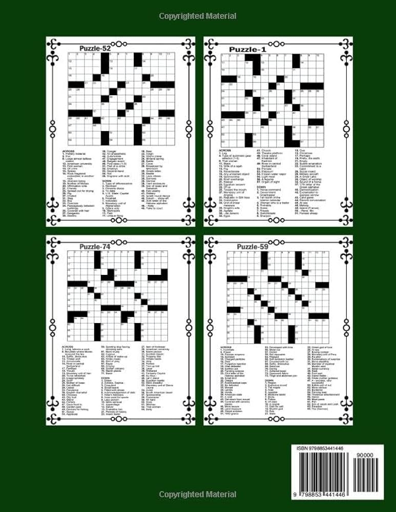 2023 Medium Hard Crossword Puzzle Book For Adults With Solutions 80 