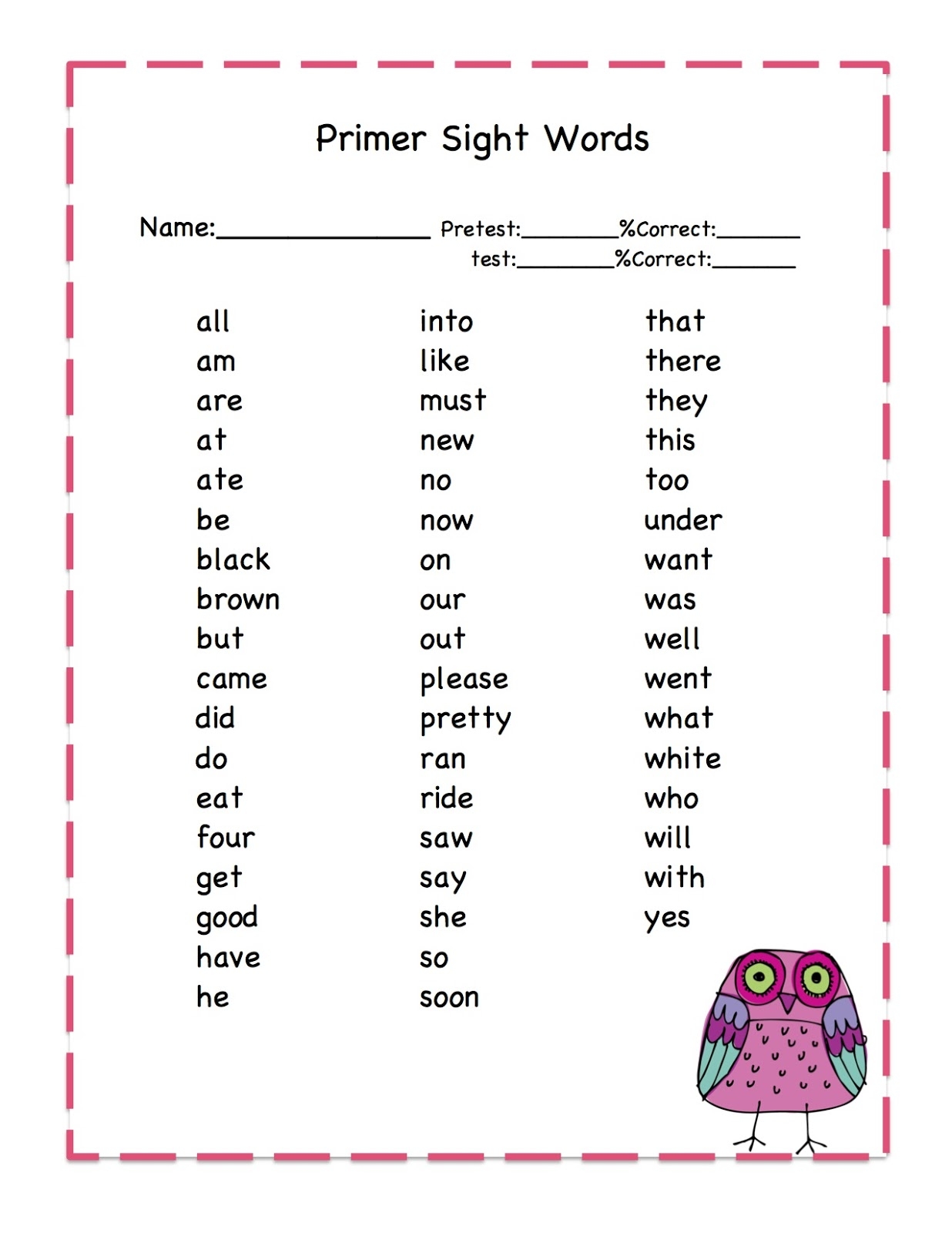 25 Sight Words For Kindergarten 25 Sight Words For Kindergarten