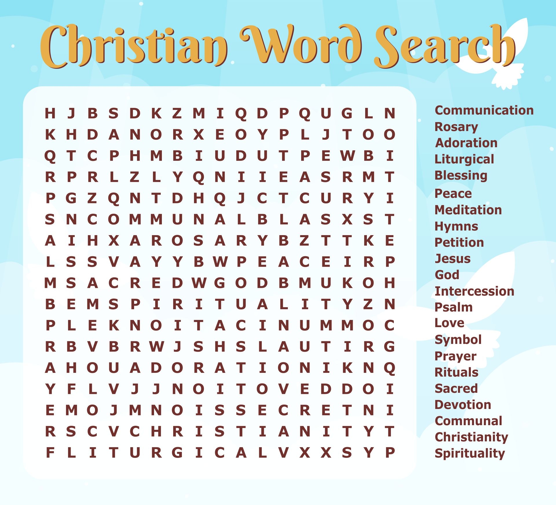 4 Best Free Printable Christian Word Search Puzzles PDF For Free At 