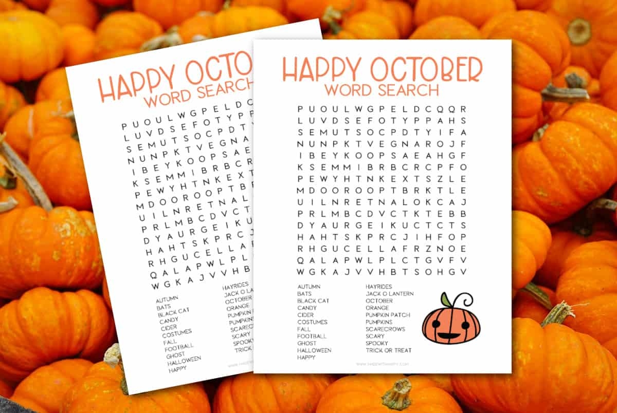 50 Word October Word Search Printable Word Search Maker