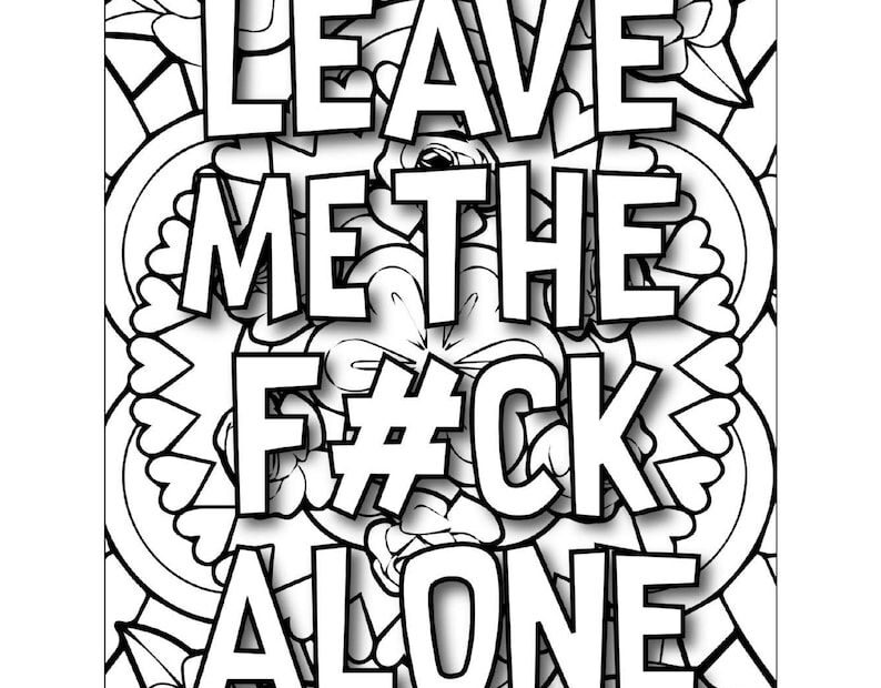 80 Printable Digital Cuss Word Coloring Pages Profanity Swear Words