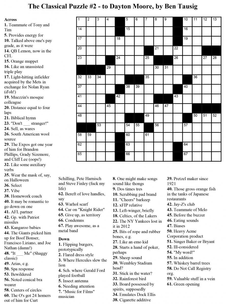 Best Free Printable Crossword Puzzles