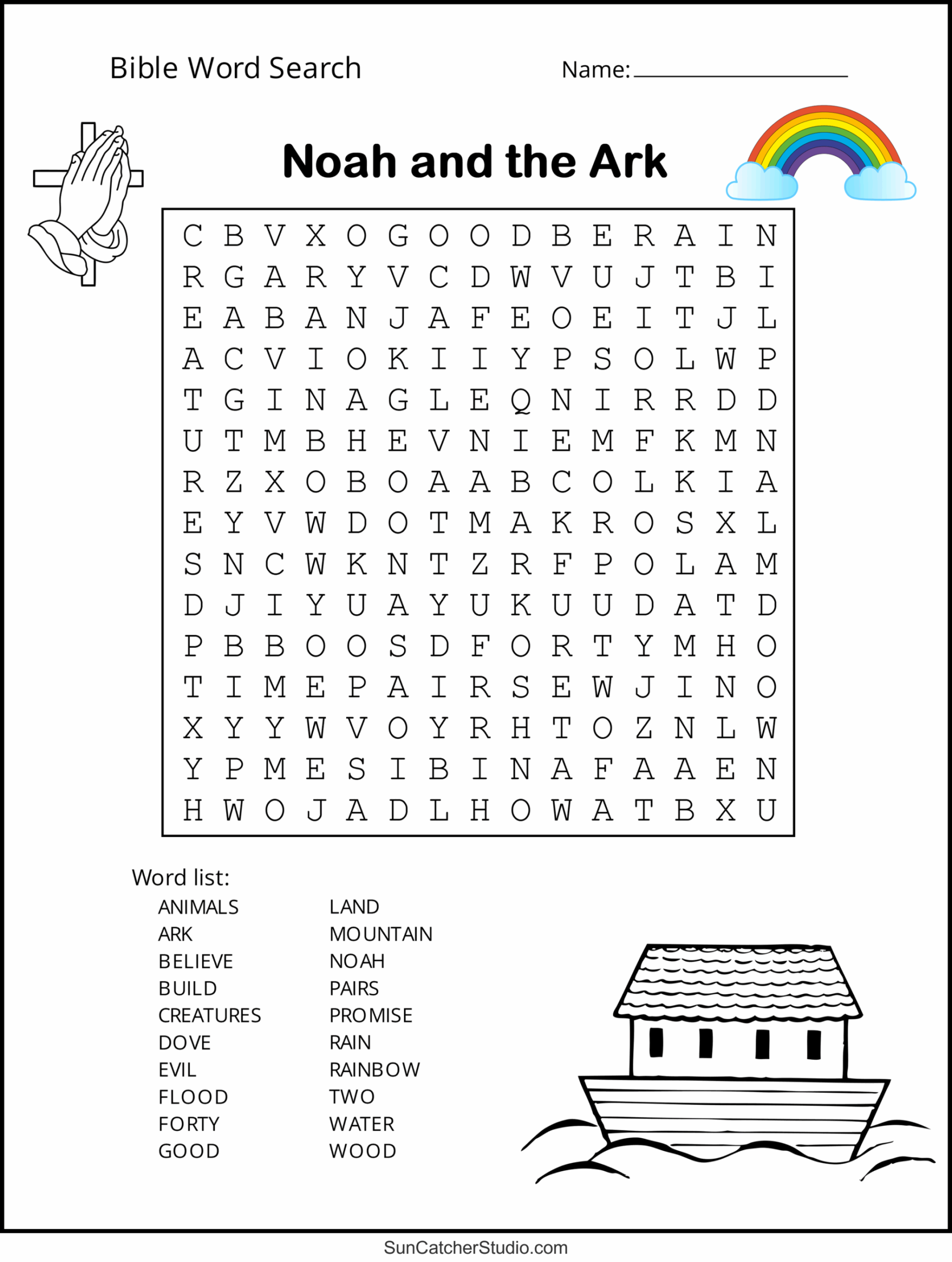 Bible Word Searches Free Printable FREE Printable A Z