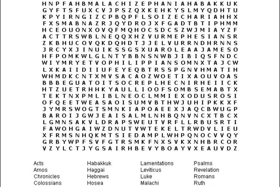 Bible Word Searches Free Printable FREE Printables