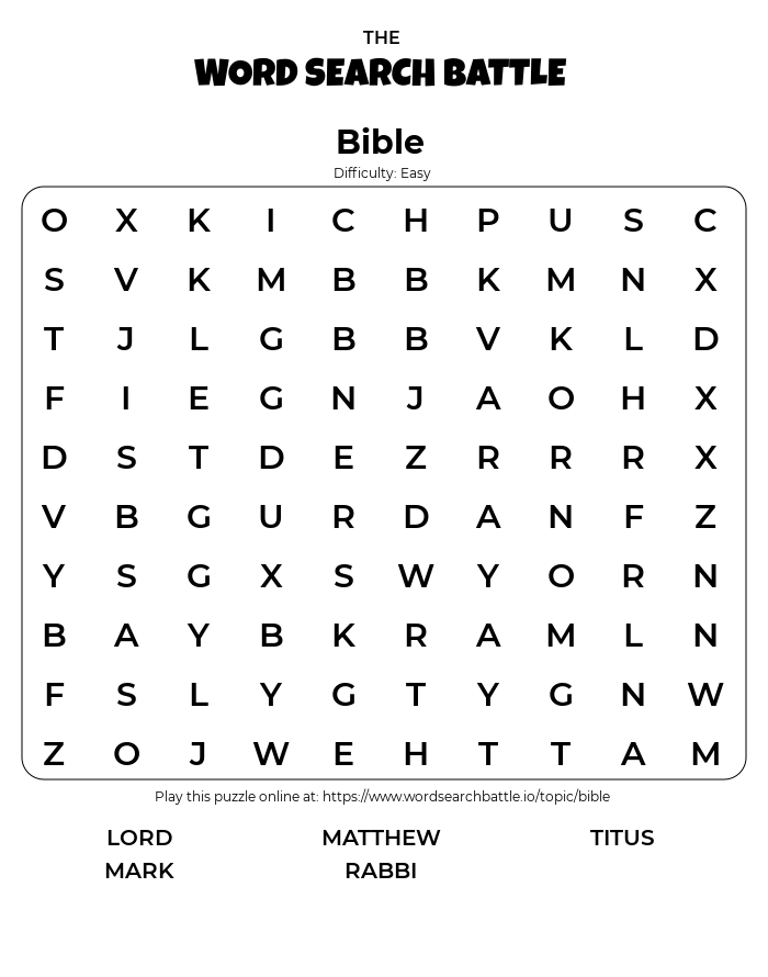 Bible Word Searches Free Printable Free Templates Printable