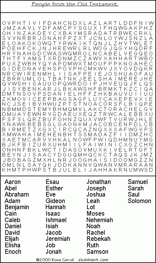 Biblical Word Search Printable Printable Calendars AT A GLANCE