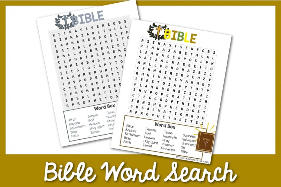 Biblical Word Search Puzzles Printable Word Search Maker