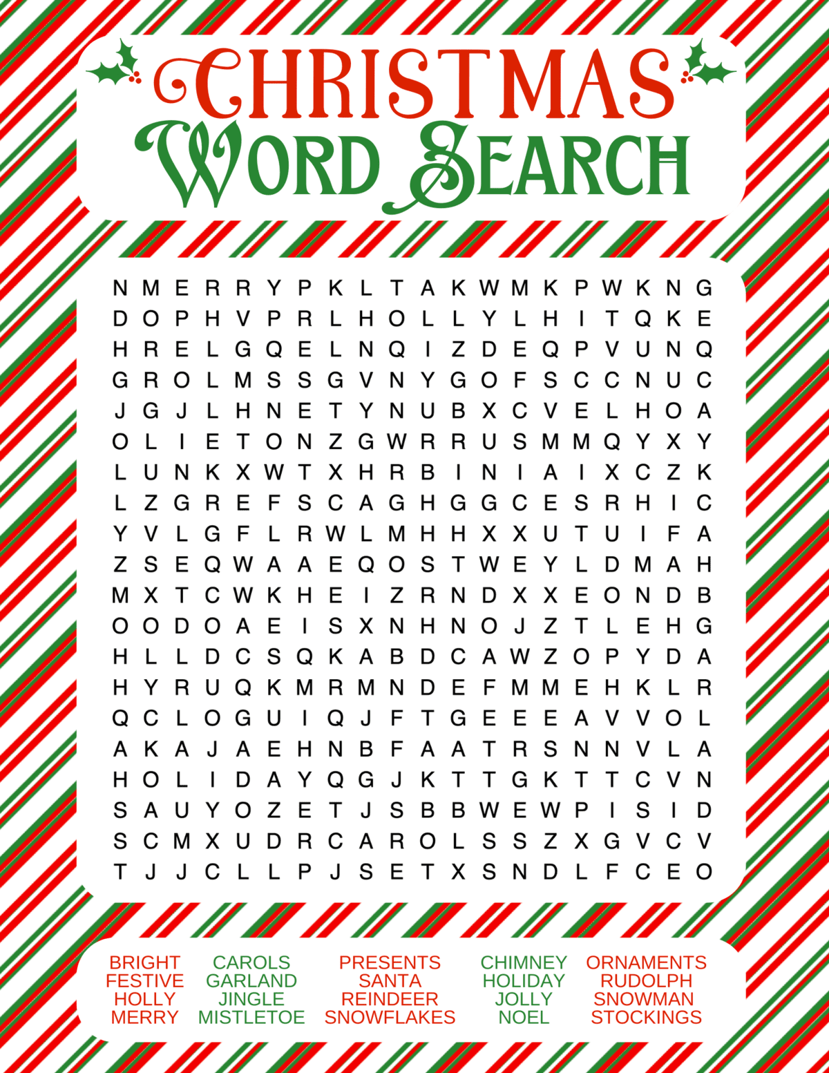 Big Christmas Word Search Printables Word Search Maker
