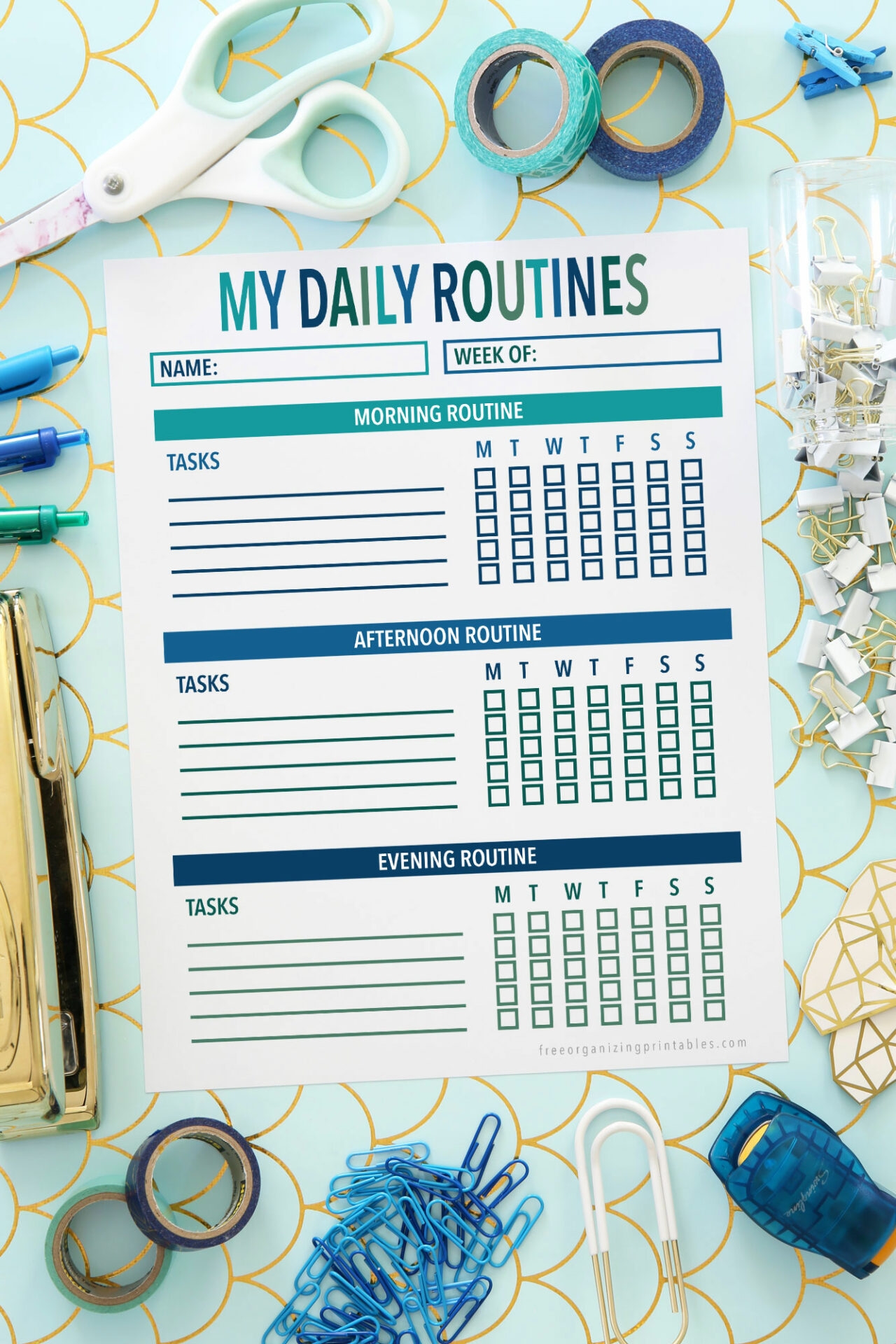 Blank Daily Routine Chart Blank Daily Routine Chart