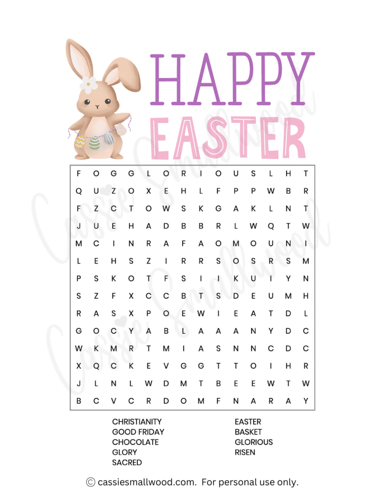 Christian Easter Word Search Printable Word Search Maker