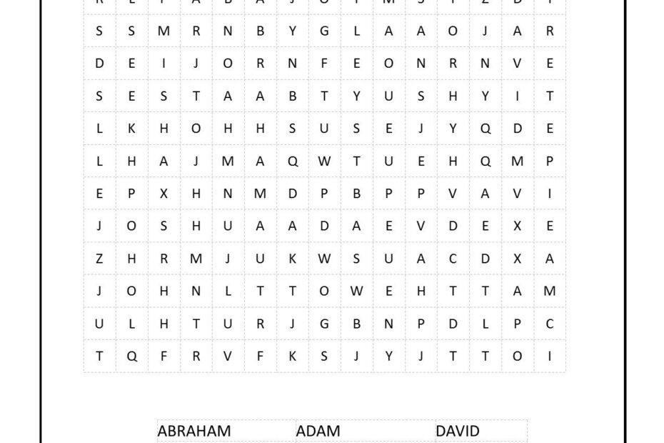 Christian Word Search Puzzles Free Printable Free Printable