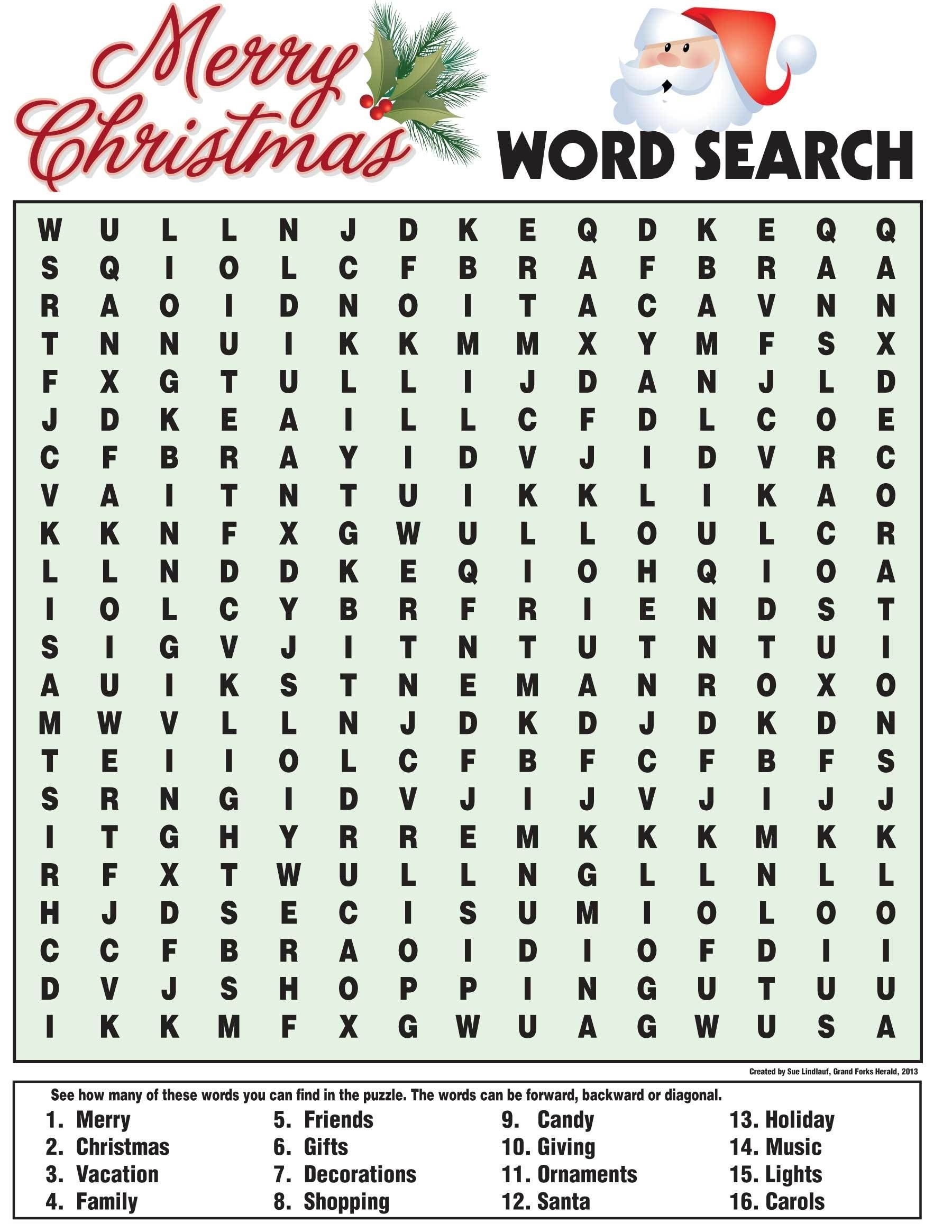 Christmas Printable Word Search Puzzles Printable New Year Banners