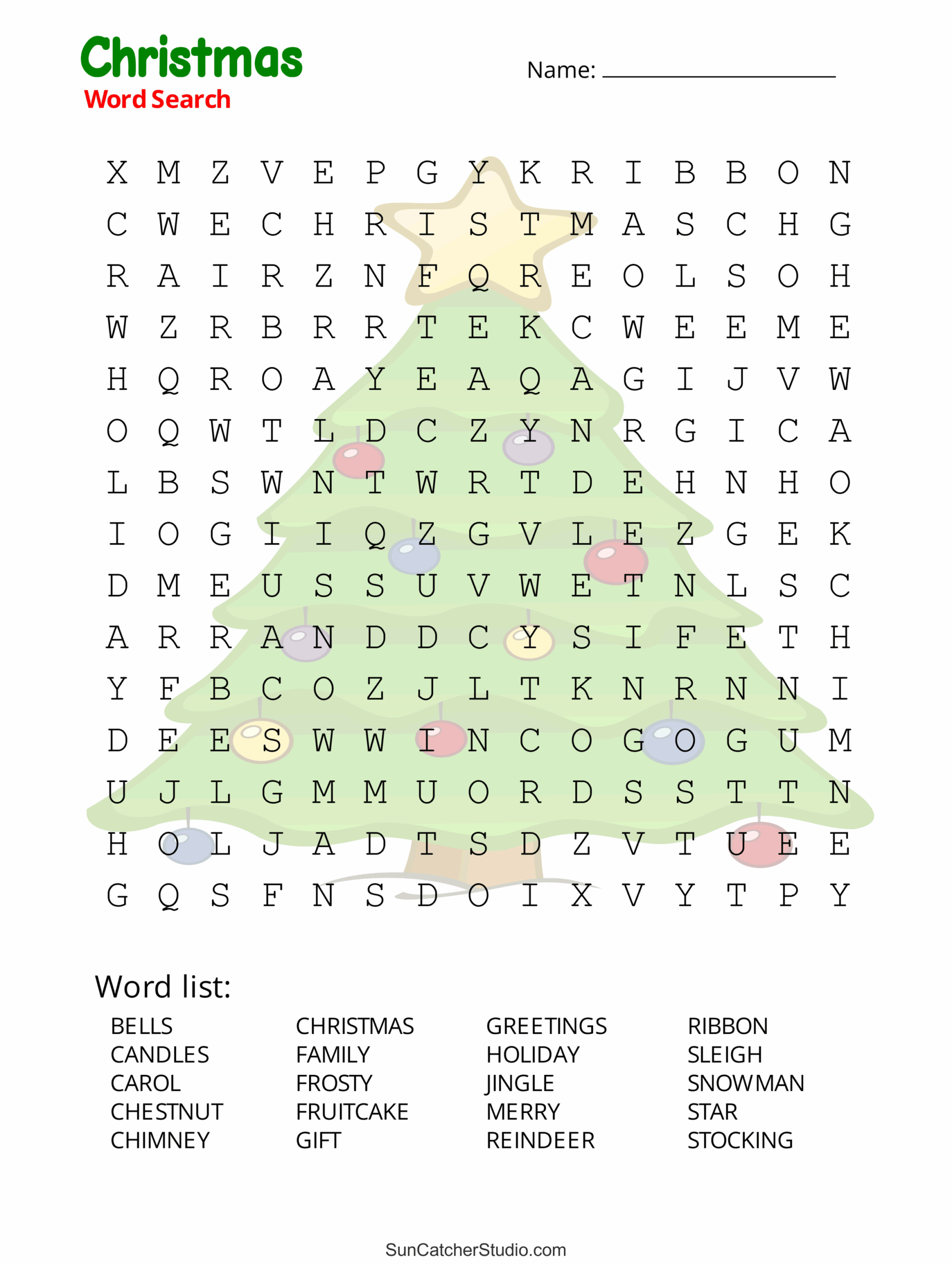Christmas Word Search Free Printable PDF Puzzles Free Printables 