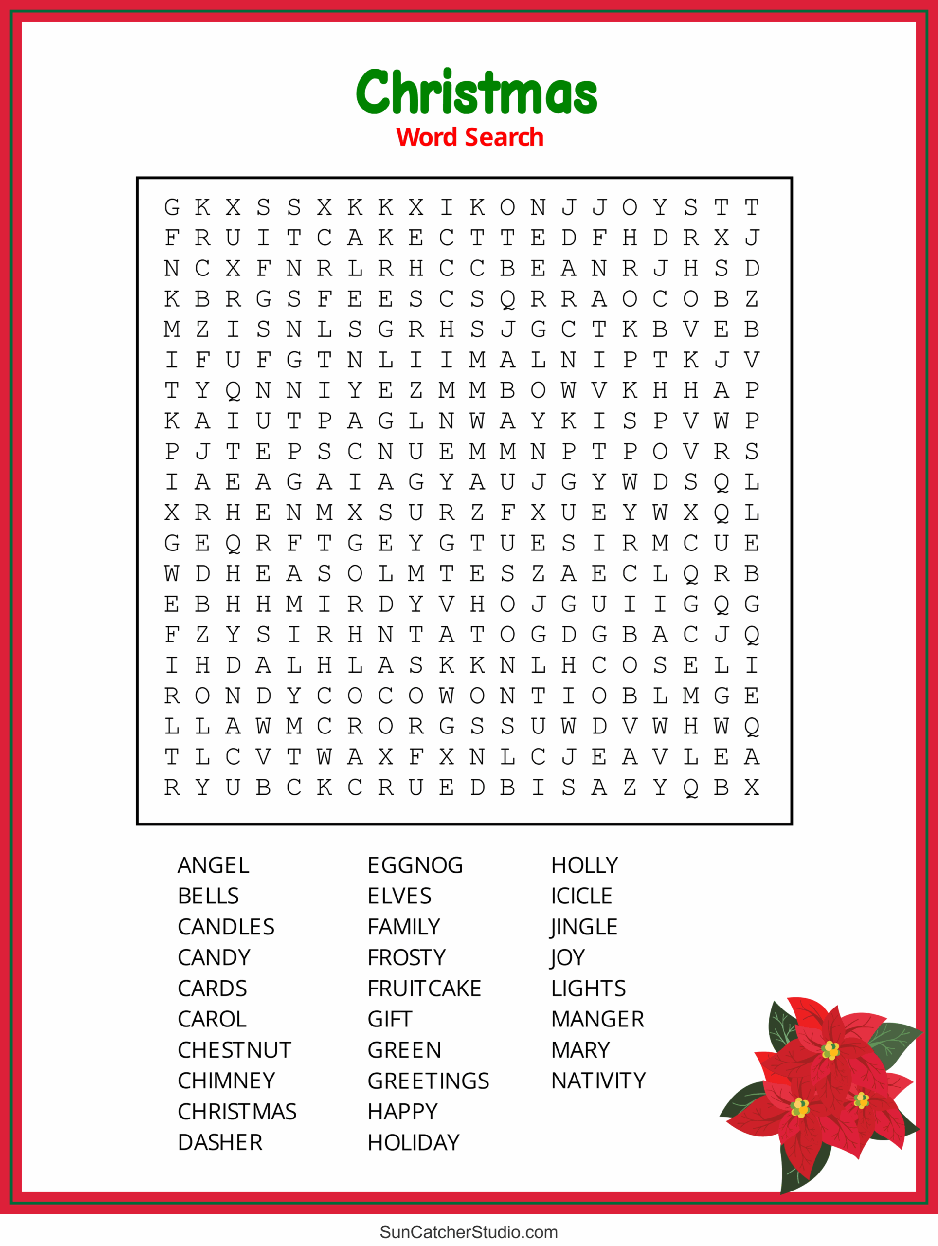 Christmas Word Search Printable Pdf Free Download Word Search Maker