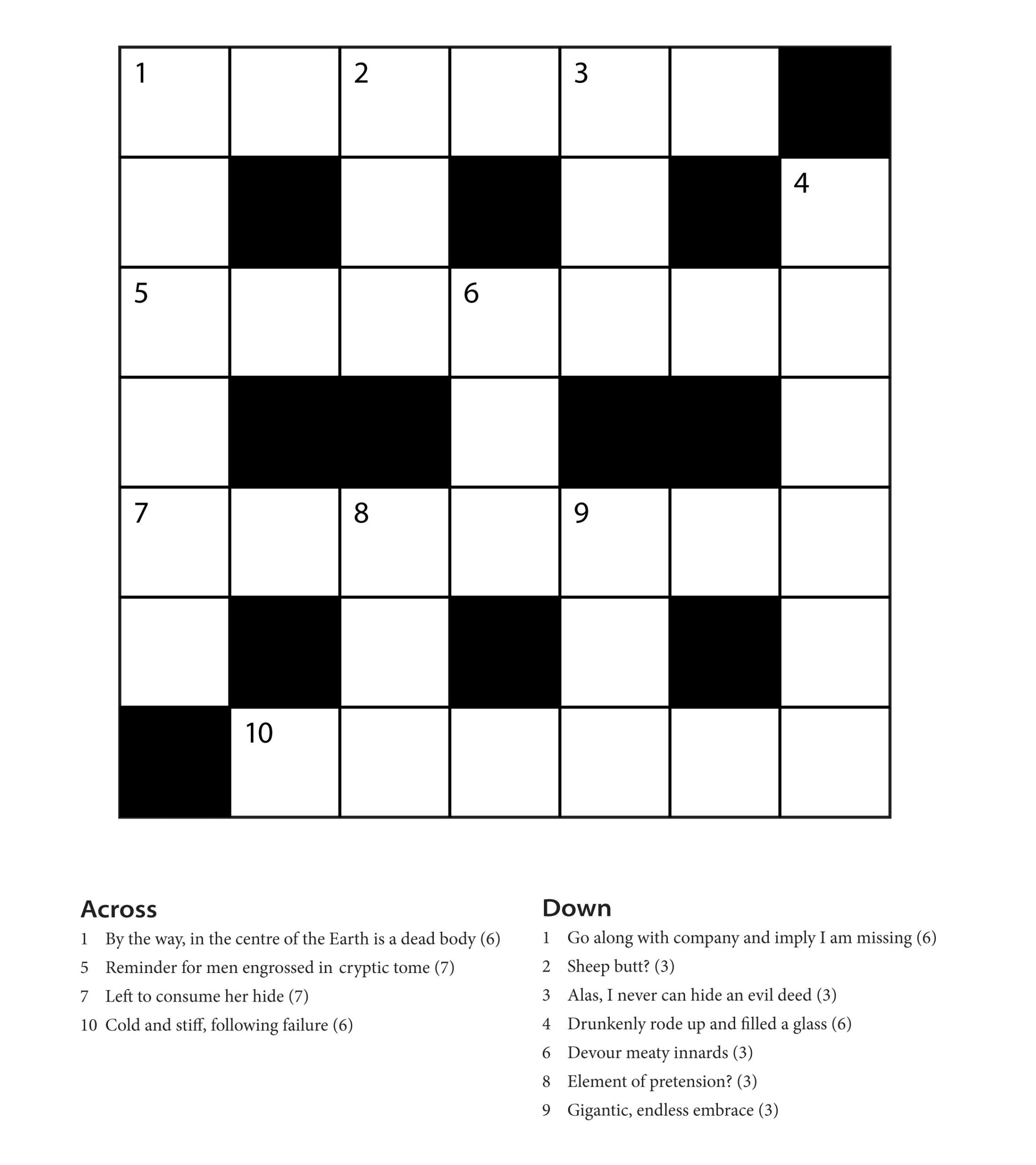 Crossword Free Printable Crossword Free Printable