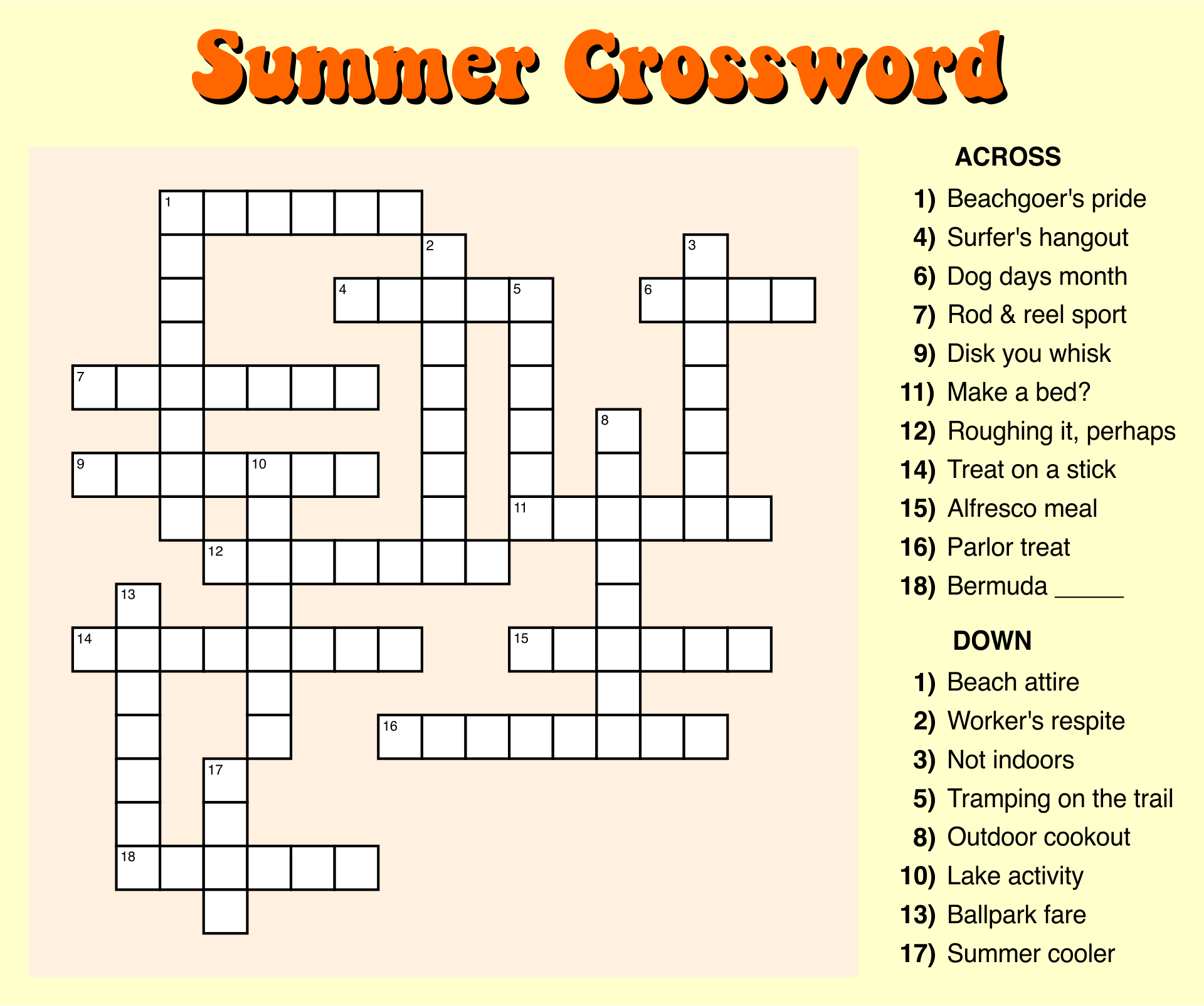 Crossword Puzzles Easy Printable Printable Templates