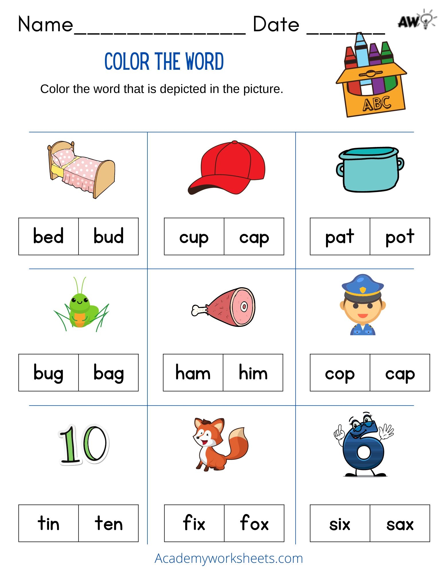 Cvc Words Archives Academy Worksheets