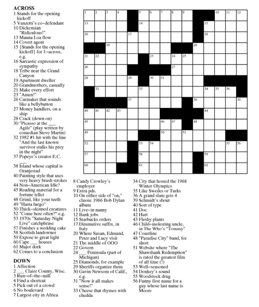 Daily Commuter Crossword Puzzle Today Printable Printable Online Daily Commuter Crossword Puzzle Today Printable Printable Online