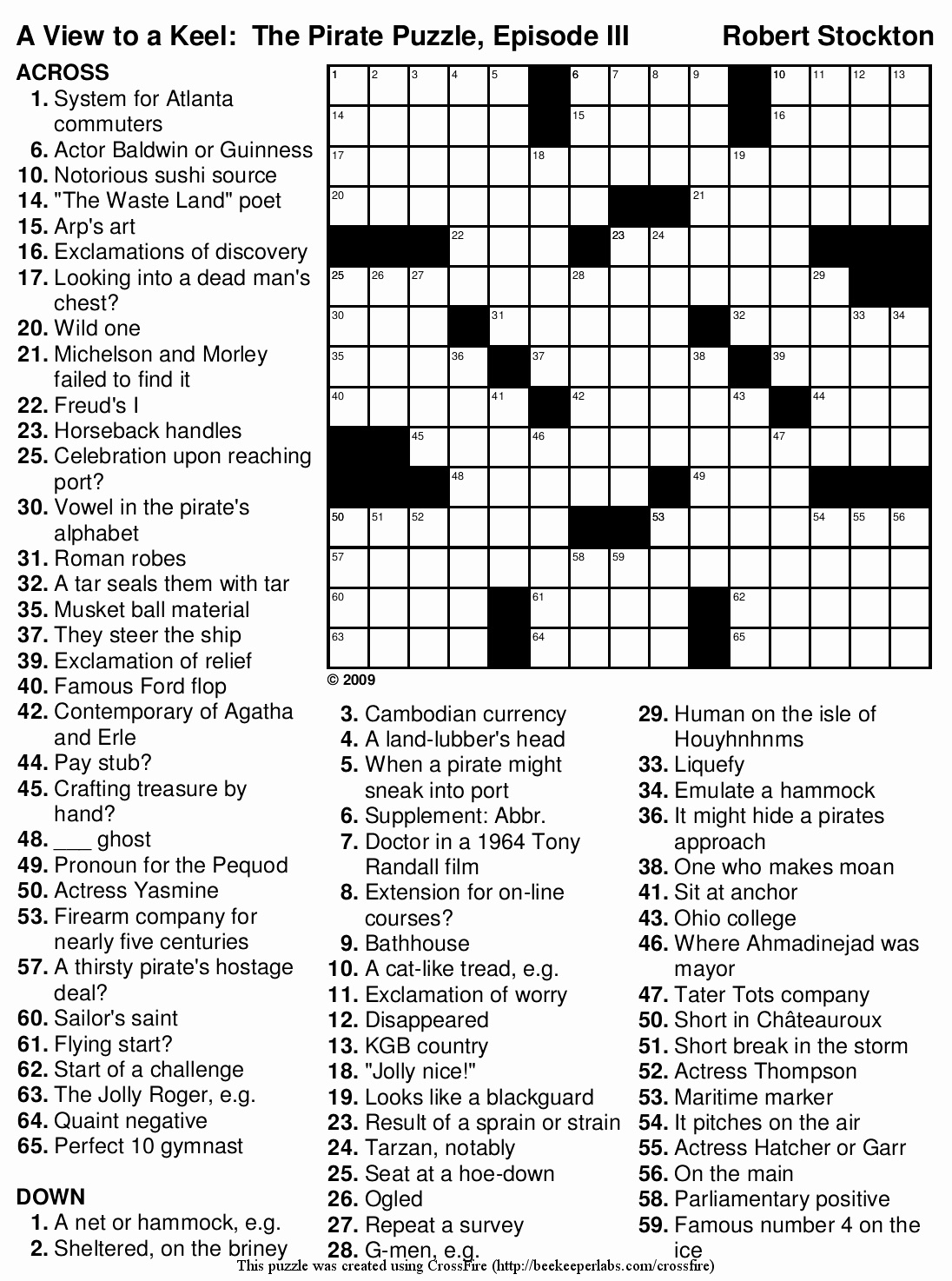 Daily Free Printable Crossword Puzzles