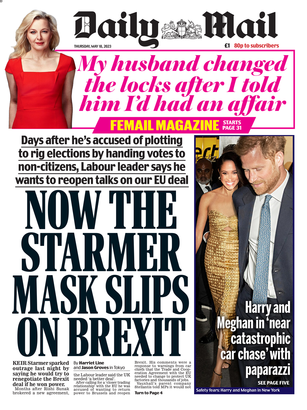Daily Mail Daily Mail Newspaper 1st June 2018 Aidan Turner Poldark  Daily Mail Daily Mail Newspaper 1st June 2018 Aidan Turner Poldark