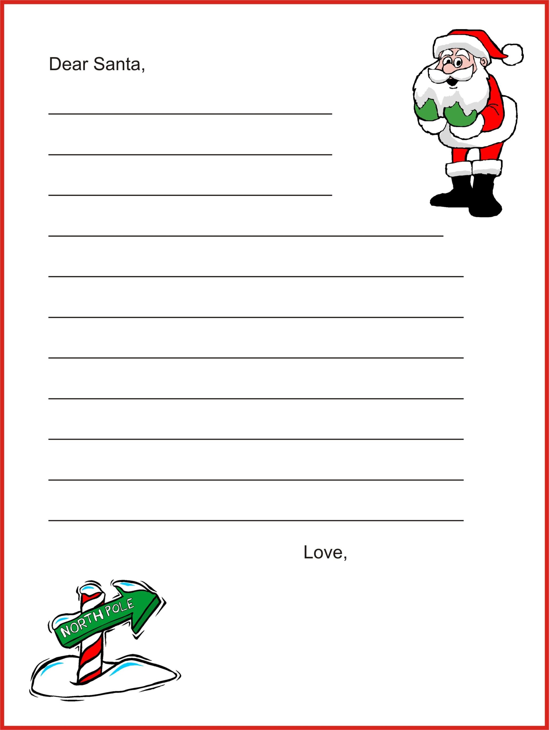 Downloadable Free Printable Letter From Santa Template Word Austin W  Downloadable Free Printable Letter From Santa Template Word Austin W