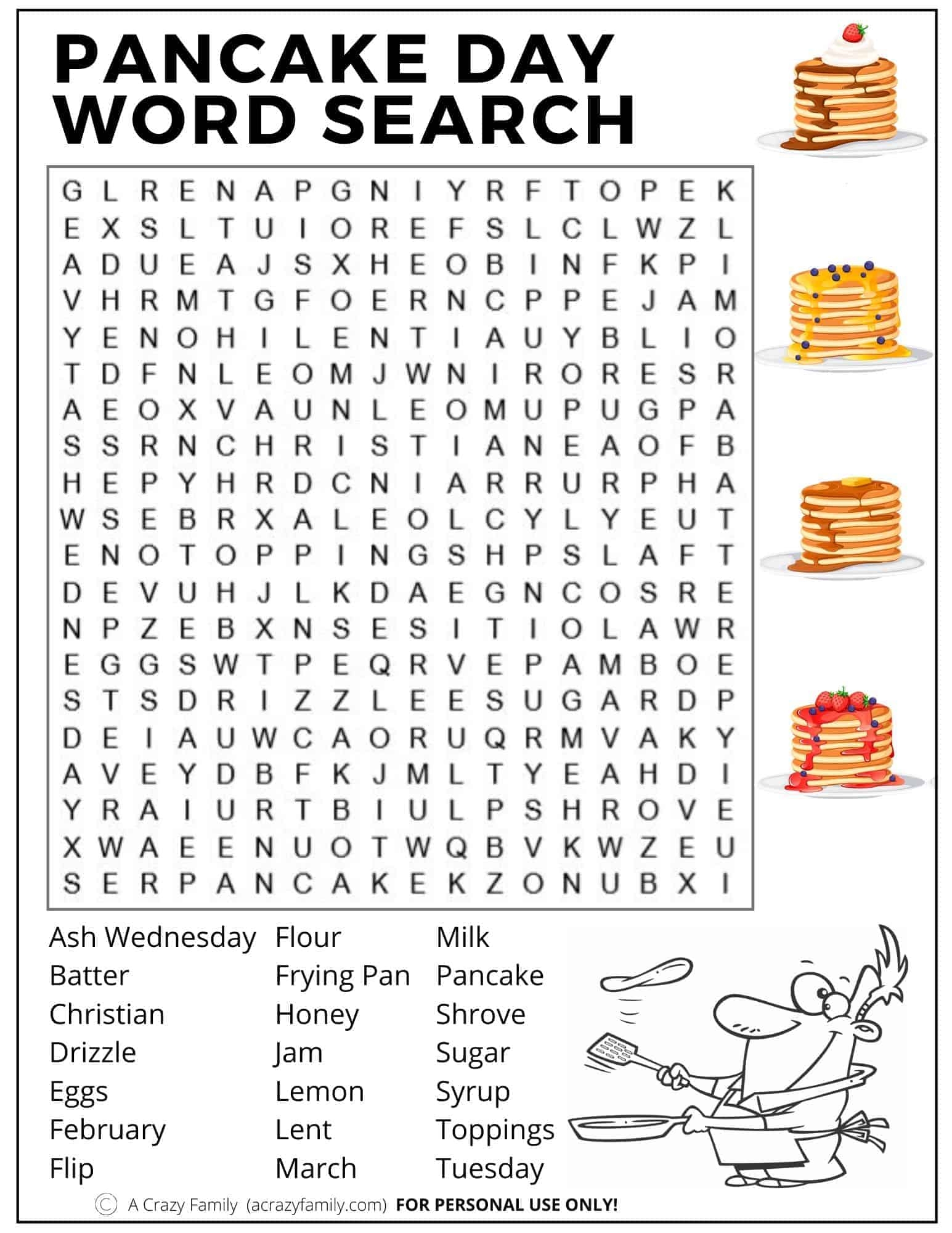 Easy Printable Word Search Easy Printable Word Search