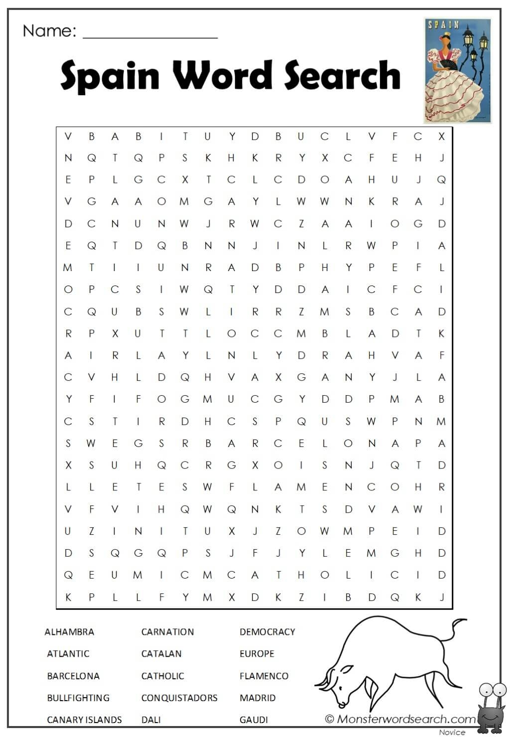 Easy Spanish Word Search Printable Word Search Maker