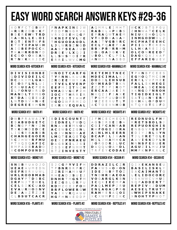 Easy Word Printable Word Search Books Word Search Maker