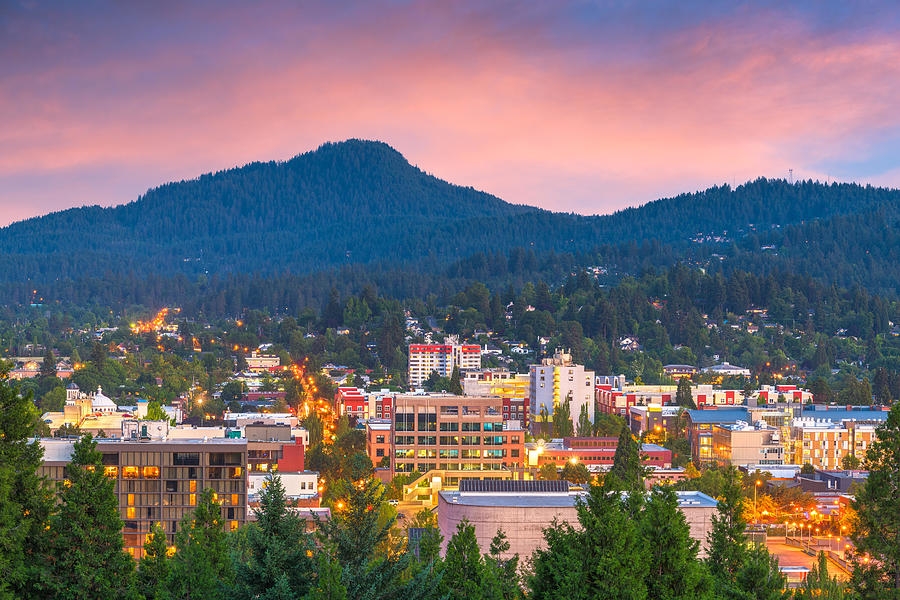 Eugene Oregon Usa Downtown Cityscape Photograph By Sean Pavone Fine 