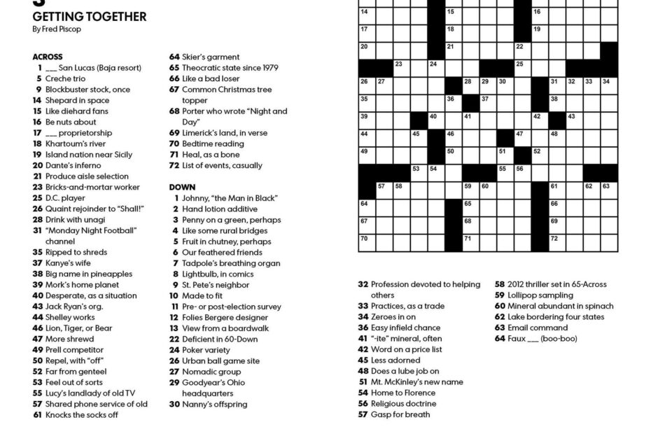 Eugene Sheffer Printable Crossword Puzzles