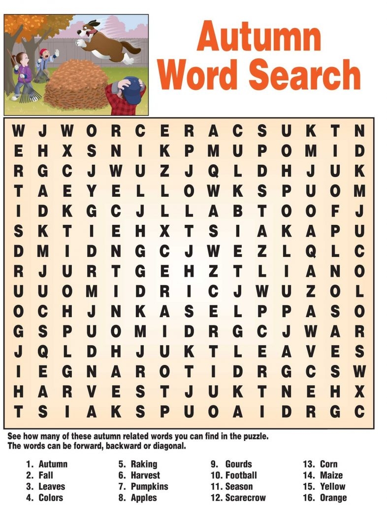 Fall Printable Word Searches Printable Calendars AT A GLANCE Fall Printable Word Searches Printable Calendars AT A GLANCE