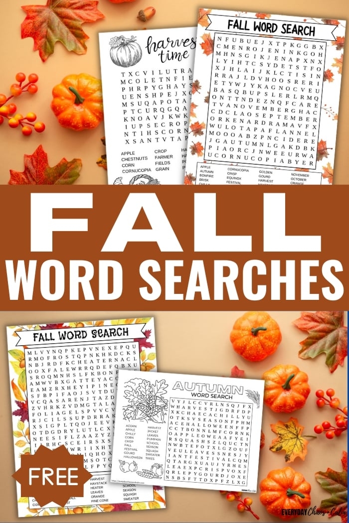 Fall Word Searches Free Printable Word Search Maker Fall Word Searches Free Printable Word Search Maker