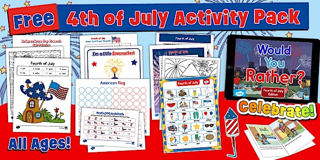 FREE 4th Of July Activity Pack For All Ages Teacher Made 