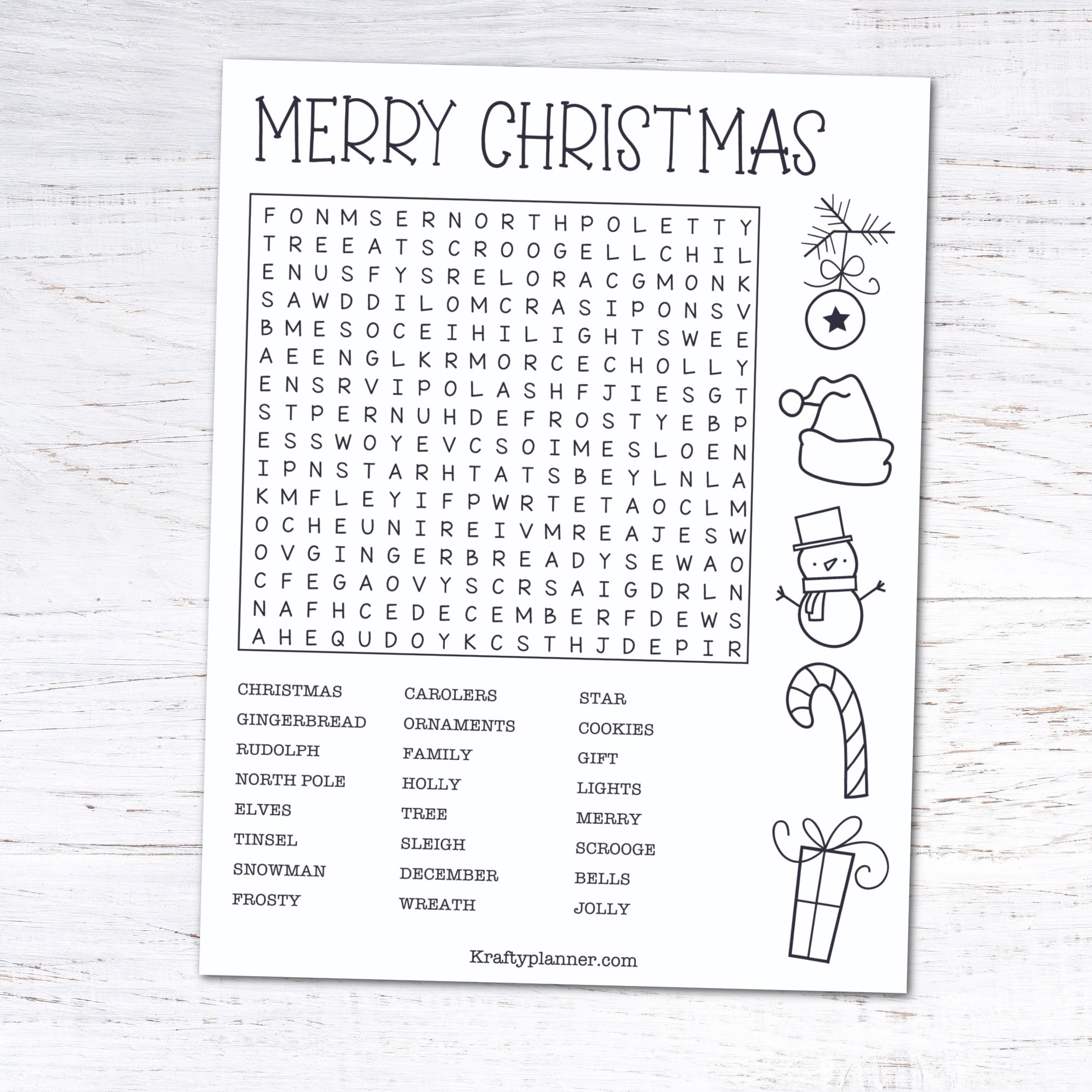 Free Christmas Word Puzzles Printable FREE Printable A Z
