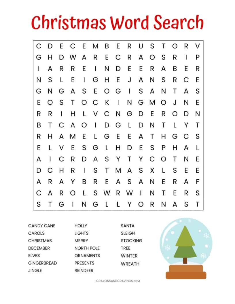 Free Christmas Word Puzzles Printable FREE Printable A Z