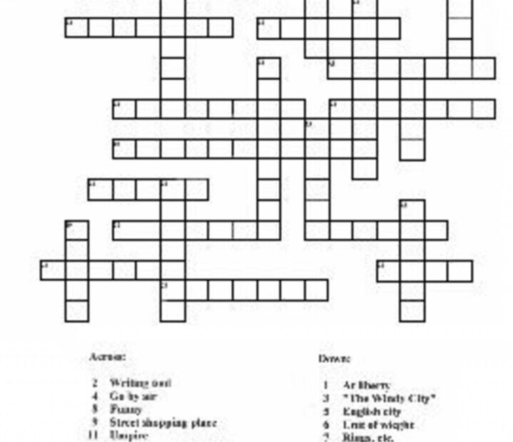 Free Easy Crossword Puzzle Maker Printable