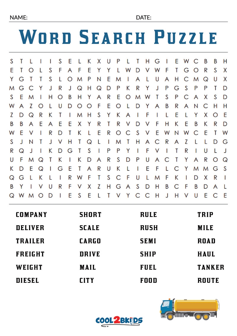 Free Large Printable Word Searches FREE Printable A Z