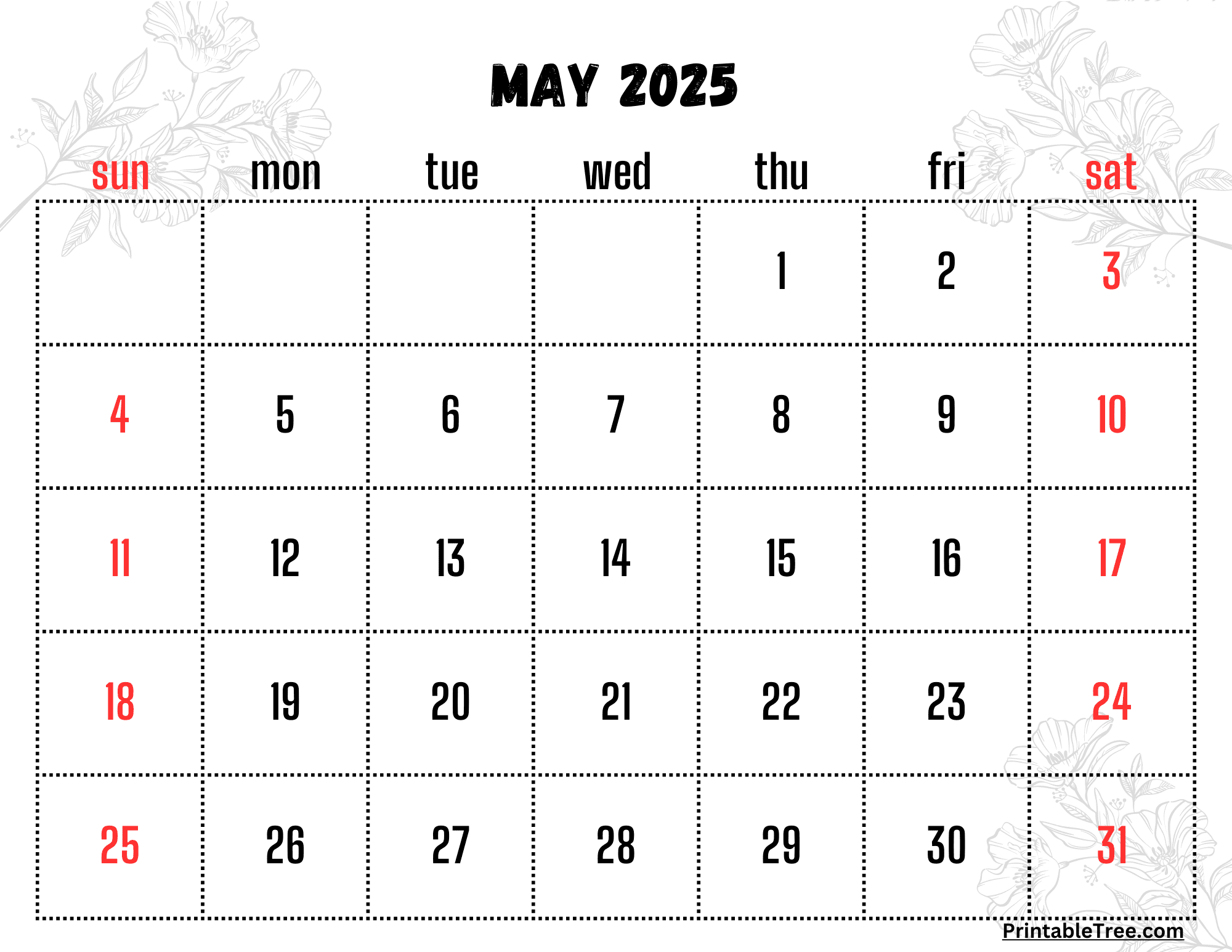 Free Printable 2025 May Calendar Download Printable Susan W Smith