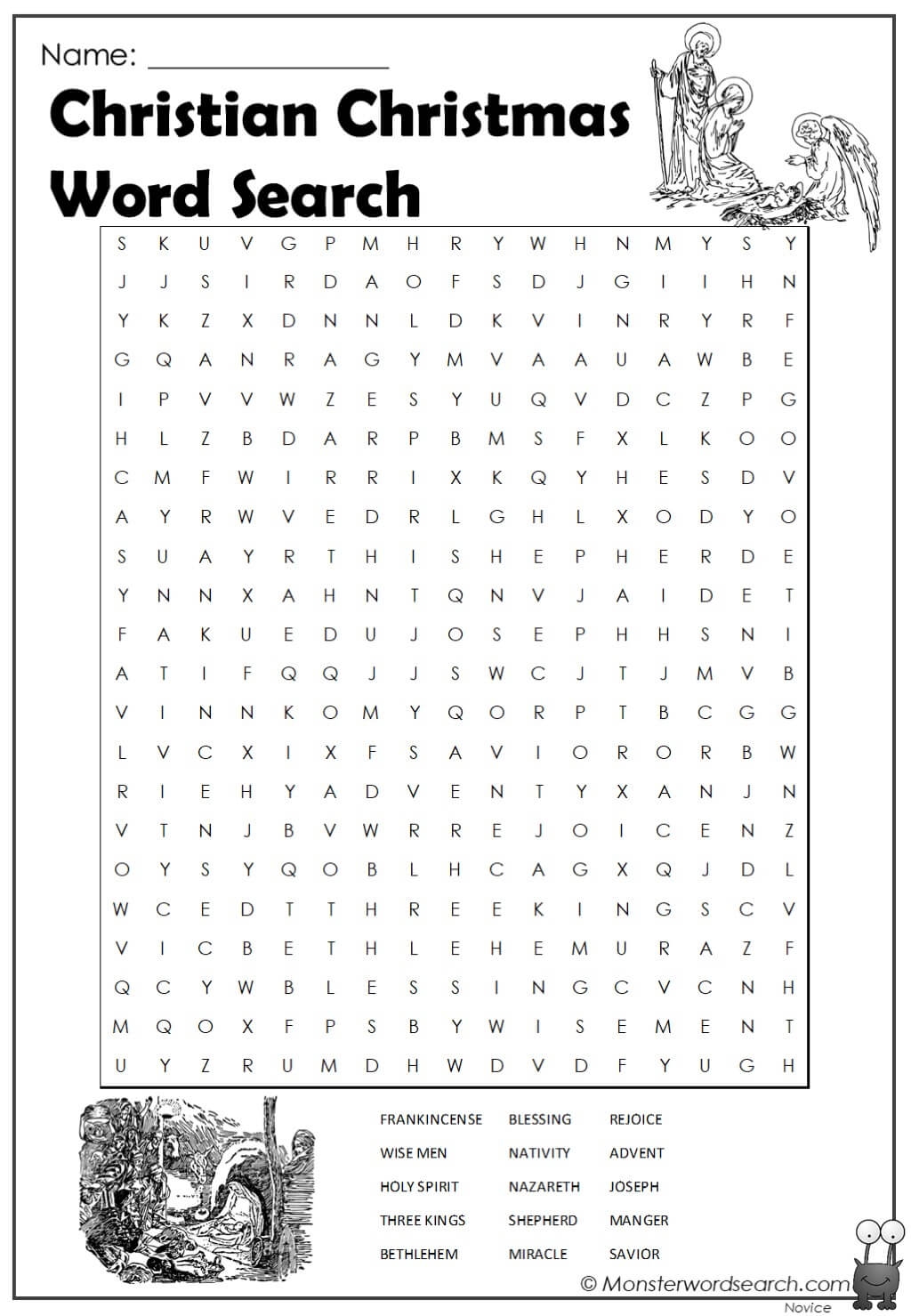 Free Printable Christian Christmas Word Search Puzzle Vrogue co