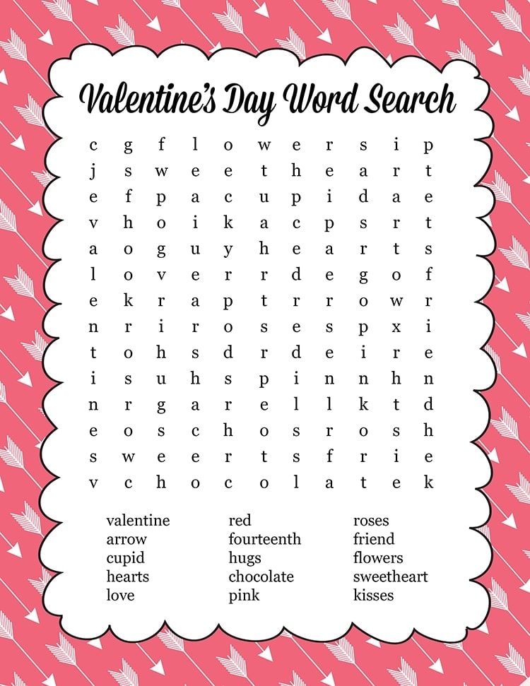 Free Printable Christian Valentine Word Search Word Search Maker