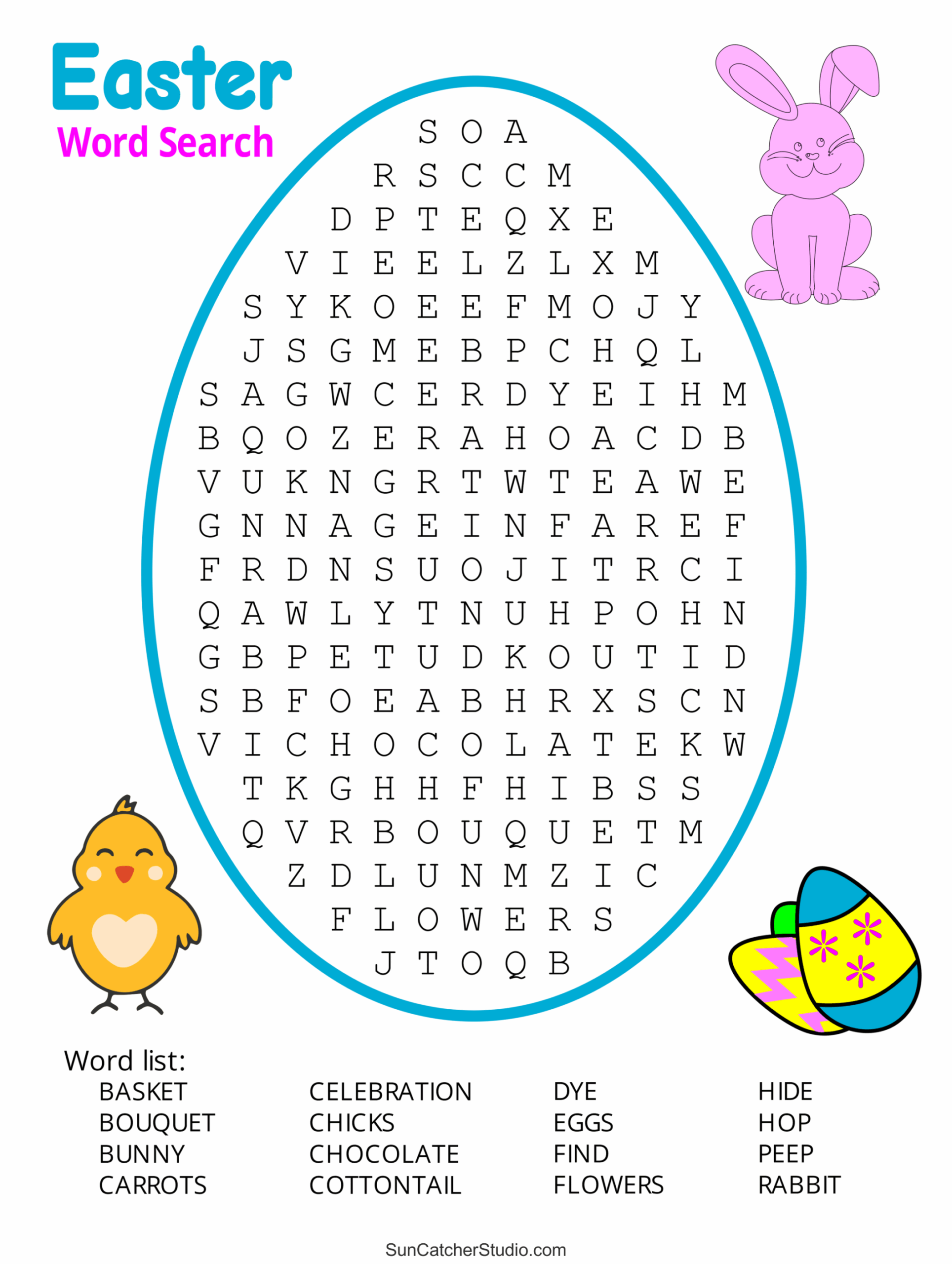 Free Printable Easter Word Search FREE Printable HQ