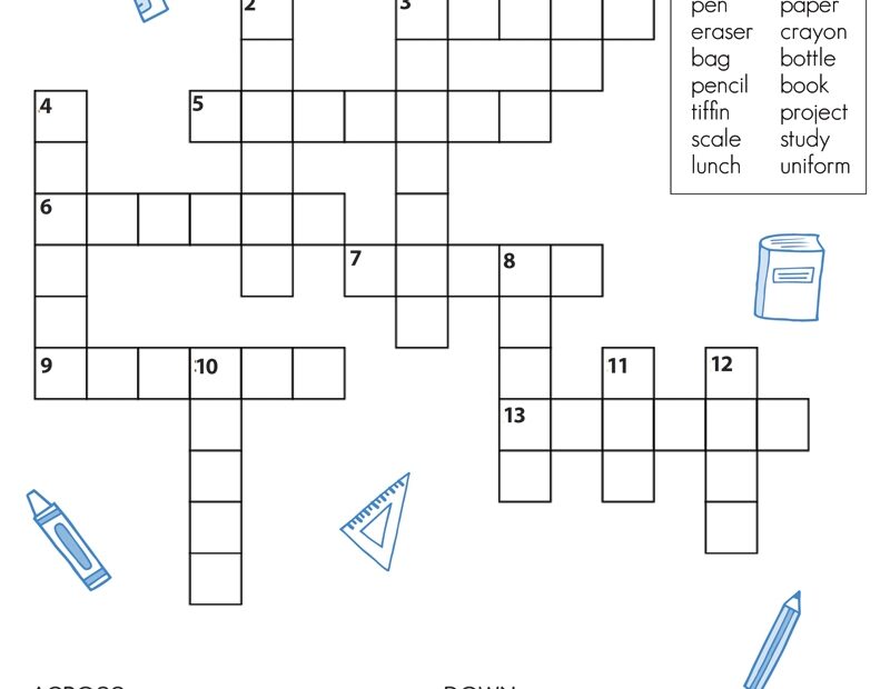 Free Printable Easy Crossword Puzzles