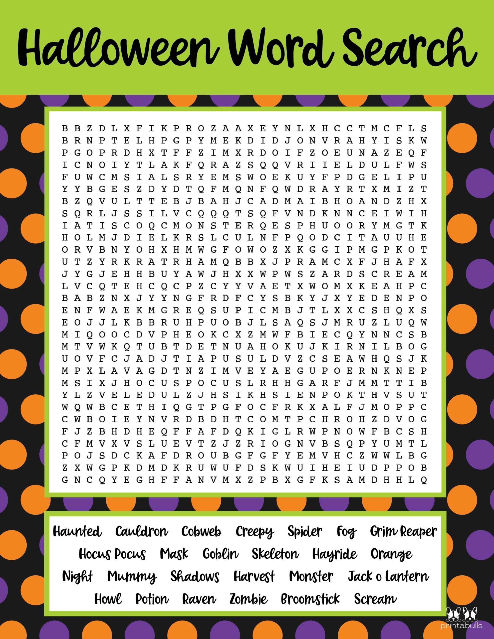 Free Printable Halloween Word Searches Word Search Maker