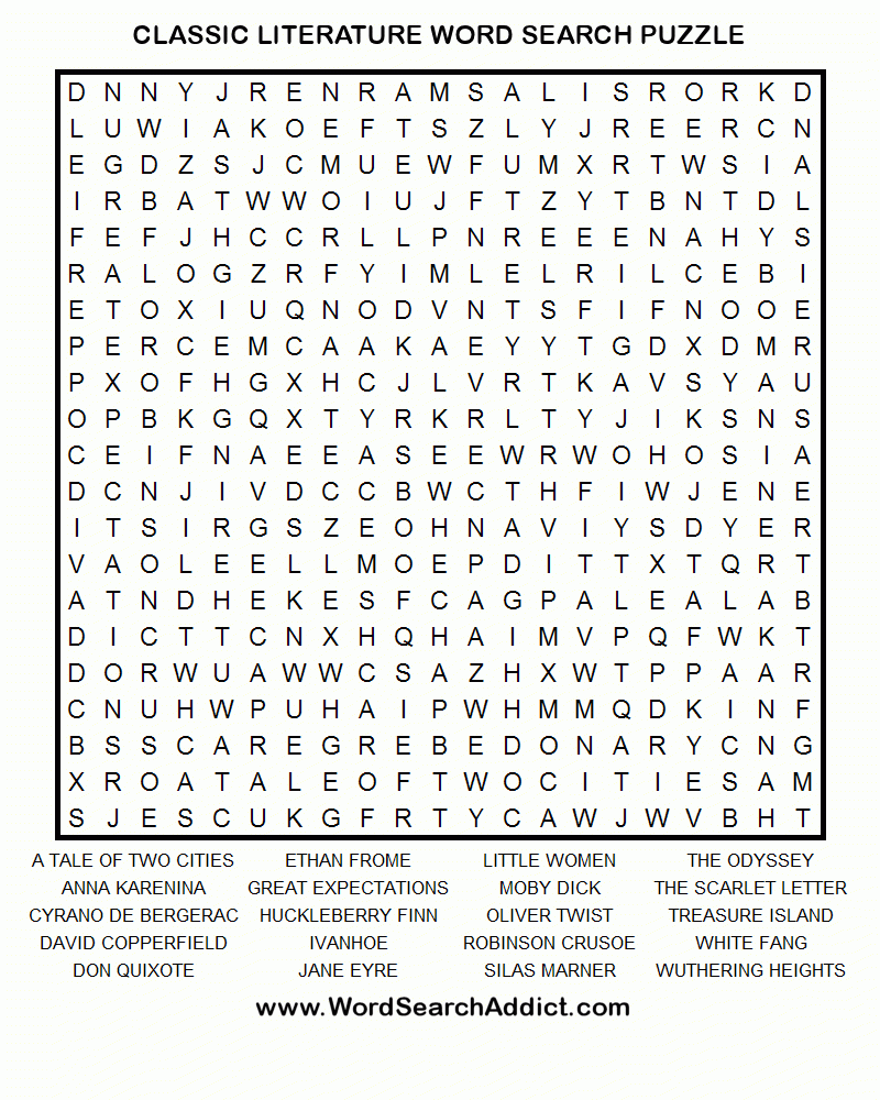 Free Printable Hard Word Search Puzzles For Adults Word Search Maker