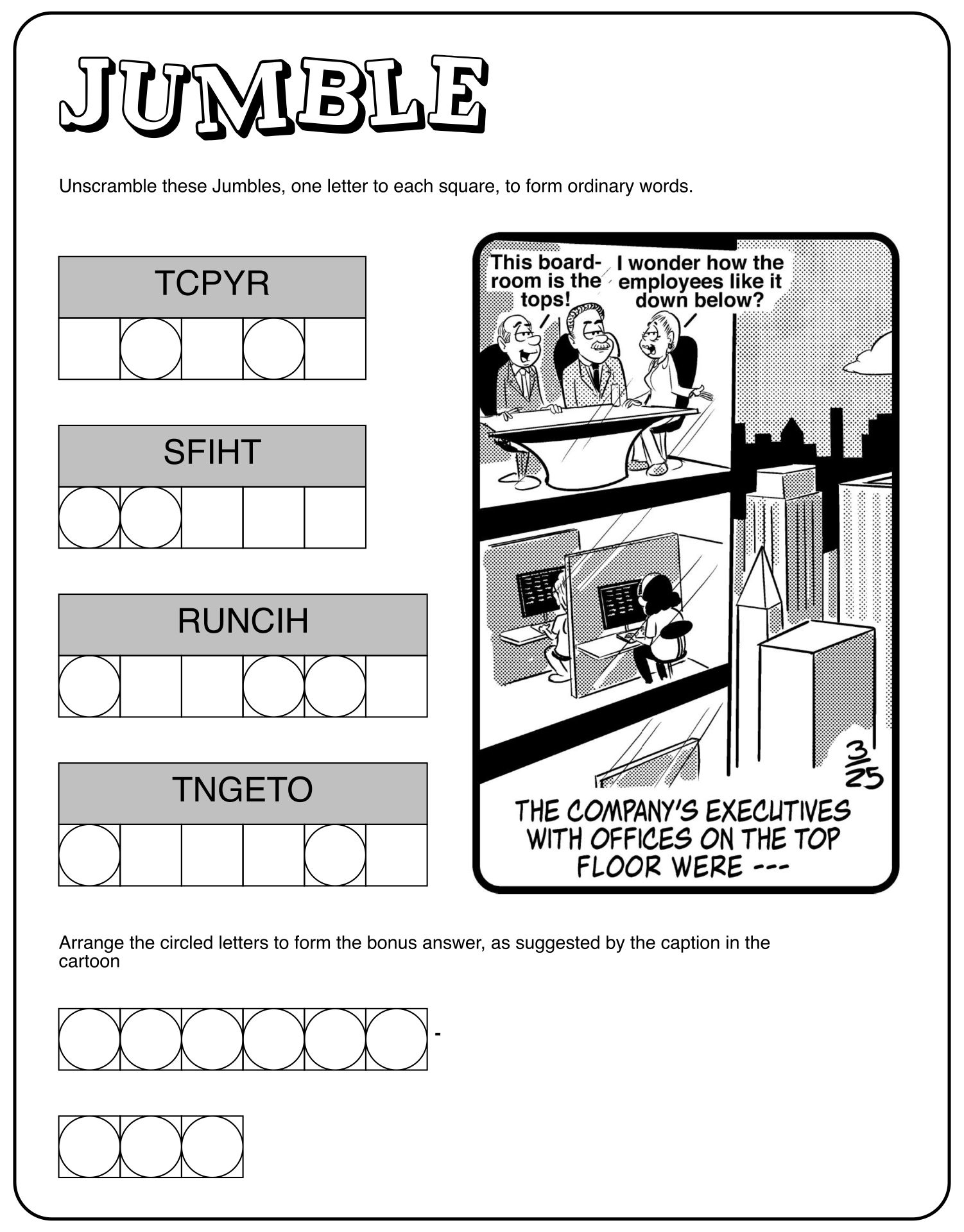 Free Printable Jumbles Rossy Printable